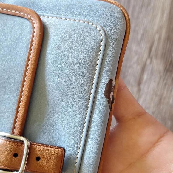 Y2k Coach Blue And Brown Mini Purse - Picture 6 of 8